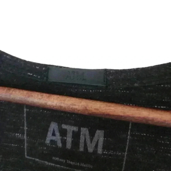 ATM Anthony Thomas Melillo Tee Shirt Dress Mini Black Heather Women's size Small - Picture 10 of 14